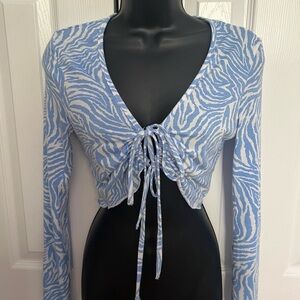 Long sleeve zebra top